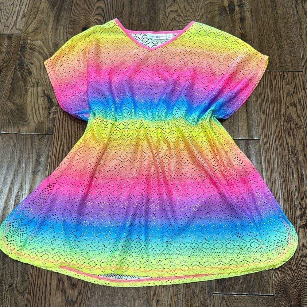 Girls Sugar & Jade tie dye swim cover up. Sz L.